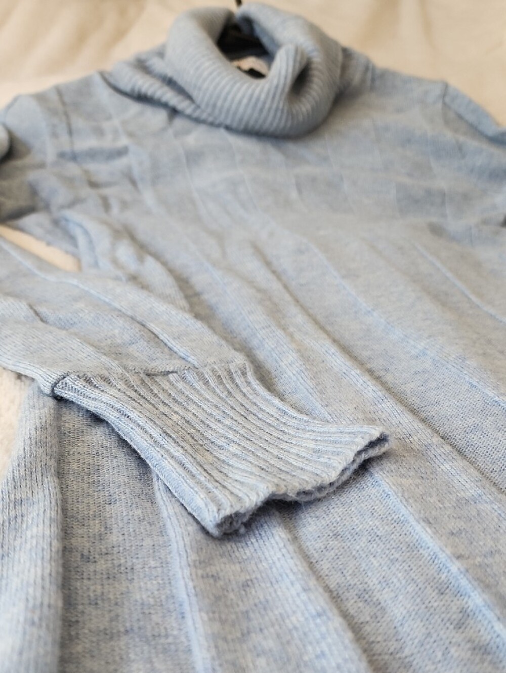 Kimberly Knit Cashmere Turtleneck Sweater Dress | Ribbed Long Sleeve Midi - Picture 7 of 8